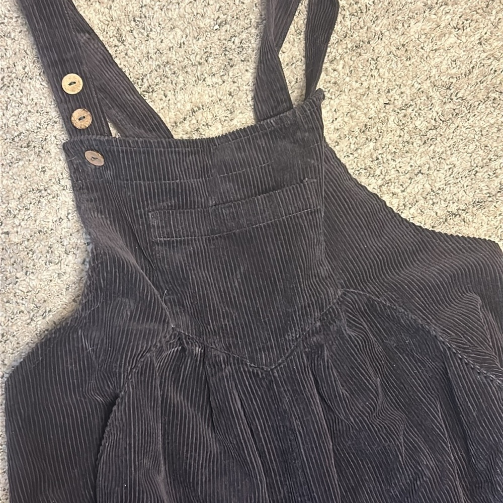 BiBi black corduroy jumpsuit wide leg size XL - Picture 4 of 6